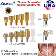 Locator Abutment 1–5mm for Zimmer TSV 3.5/4.5 Compatible MIS Adin Male Caps Tool