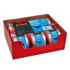 Packaging Tape Heavy Duty Scotch Mailing Shipping Strong Seal Dispenser 6 Rolls