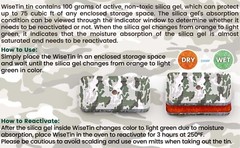 100g 2 Packs Silica Gel Canister Reusable Indicating Desiccant Dehumidifier