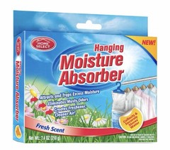 Set of 3 Home Select Hanging Moisture Absorbers Fresh Scent Closet Dehumidifier