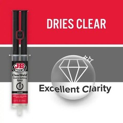 J-B Weld 50114H ClearWeld 0.47 oz. QUICK SET Epoxy Syringe High Strength 5 min