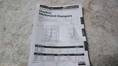 Dayton 3C726 100/240VAC 21 In Rough Opening Motorized Control Damper