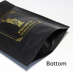 7g Black Mylar Bags Pre-Printed Design Moisture Barrier for Daily Herb Keeping