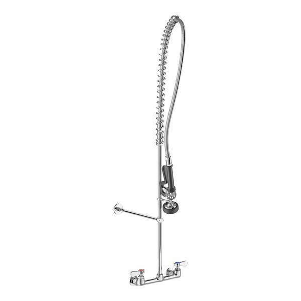 Regency 1.15 GPM Wall-Mounted Pre-Rinse Faucet with 8″ Centers and 44″ Hose