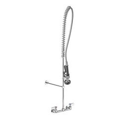 Regency 1.15 GPM Wall-Mounted Pre-Rinse Faucet with 8″ Centers and 44″ Hose