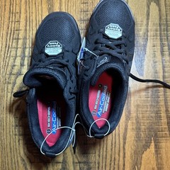 SKECHERS WORK 7.5 Wide Steel Toe Memory Foam Air Cooled Slip On Safety Sneakers