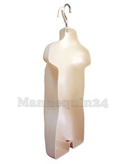 FEMALE CHILD TODDLER TORSO MANNEQUIN SET in FLESH + 3 STANDS + 3 HANGERS