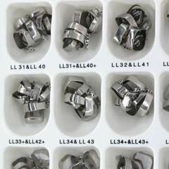 108 sets dental orthodontic 1st bands with U/3 L/2 buccal tube Roth 022 31#-44#