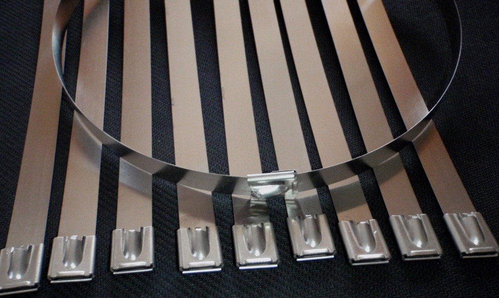 20PC STAINLESS STEEL 20″ EXHAUST HEADER ZIP TIE STRAP BAND 3/16″ W ZTWS4.6X500