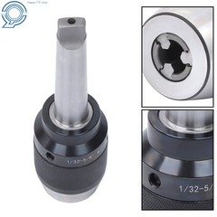 1/32-5/8 Keyless Chuck MT3 Integral Shank Steel Construction for Lathe Mill