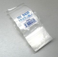 100 3×6 Zip Seal Bags Clear 2mil Poly Reclosable Bag 3″ x 6″ Reloc Zippit 2 Mil