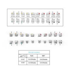 AZDENT Dental Orthodontic Brackets Braces Metal Mini Roth/MBT .022 Hooks 345 FDA