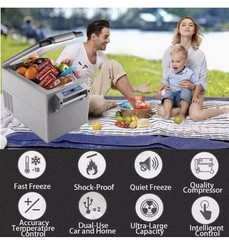 KAPAS 42L Portable Compressor Refrigerator Freezer Car Camping RV Travel Cooler
