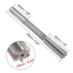 16mm Chucking Reamer H7 HSS Lathe Machine Reamer 6 Straight Flutes