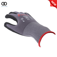 3 Pairs Work Gloves L-Size MicroFoam Nitrile Coated Knit Nylon Gloves