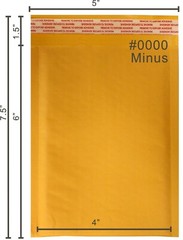 Fantasybuy® 500 #0000 Kraft Bubble Padded Envelopes Mailers 4 X 6 #0000minus