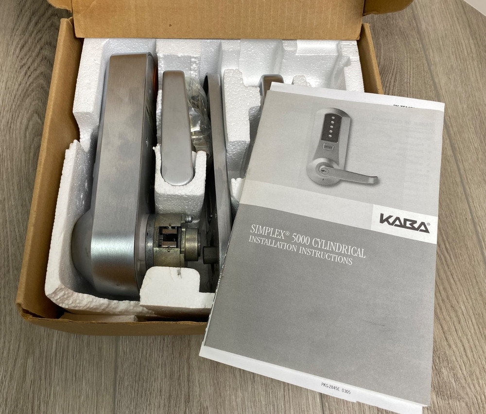 Kaba Simplex 5000 Keyless Commercial Door Lock Self Closing Silver Satin Finish