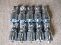 10-Pack Koman Hydraulic Hose Fittings – 8‑8FJX Straight Female JIC 37° Swivel