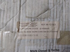 Nife 0-1600 Bar Oil Pressure Gauge 8L-40/54-Work Card 009.03-LP125/8-400