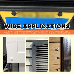 Plastic Fold Over Hinged Screw Cover Caps For Screws 11 Colour Packs 100 or 1000