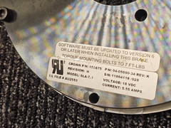 Crown 150875 Brake Right Handed Assembly 18VDC 5.55A Current Revision H