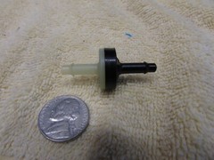 Vacuum Control Valve-Check Valve 5mm, Both Sides, Plastic, NOS, M6
