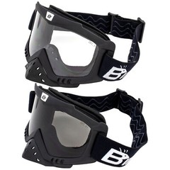 2 Pairs Birdz Eyewear Toucan A/F Padded Motorcycle Goggles w/ Clear, Smoke Lens