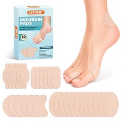 Moleskin Adhesive Pads & Blister Bandages for 30 Count (Pack of 1), Beige