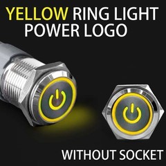 16mm 12V LED ON OFF Waterproof Stainless Steel Latching Push Button Power Switch
