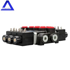 3 Spool,13 GPM, Hydraulic Monoblock Solenoid Directional Control Valve 12V DC