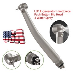 Dental Fiber Optic High Speed Turbine Handpiece 2/4H LED E-generator