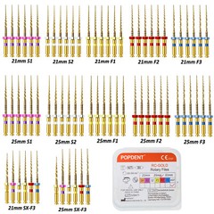 POPDENT Dental Endodontic Rotary Endo Root Canal File X-Pro Blue /Gold Taper
