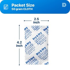 30 Gram Pack of 10 Dry&Dry Silica Gel Packets Desiccant 30 Gram, White