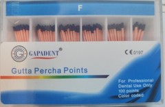 Gapadent Gutta Percha Points Accessory HTM F Fine Box of 120 Dental Root Canal
