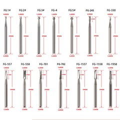 Dental Surgical Tungsten Steel Carbide FG Bur Burr Drill High Speed Handpiece