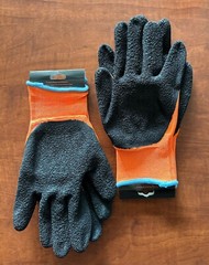 12 Pair Diesel Orange Safety Gloves Latex Coated Grip Cut Resistant