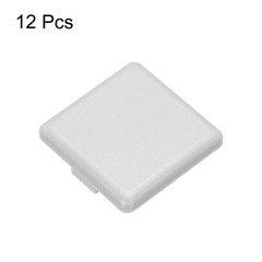12 x Standard Plastic Square Aluminum Extrusion End Cap Gray White 30x30mm