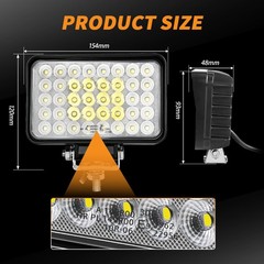 6″ LED Work Light Spot Flood Combo Fog Beam For John Deere Kubota Kubota Tractor