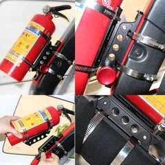Black Car Fire Extinguisher Mount Bracket Adjustable For Jeep Wrangler JK JL UTV