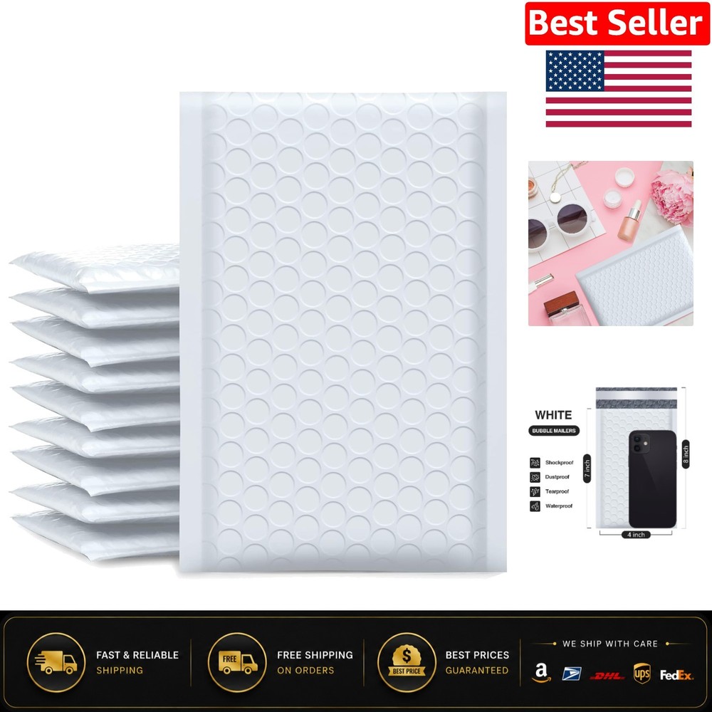 50 Pack 4×8 Inch Opaque Bubble Mailers with Self-Seal Adhesive – Protect Your…