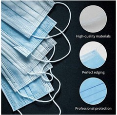 100/50 Pcs Blue Face Mask Mouth & Nose Protector Respirator Masks with Filter