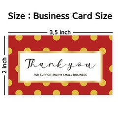 Thank You Cards Small Business (3.5 x 2 Inches – 100 pcs, 300GSM) by Modern 5th