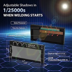 Auto-Darkening Welding Lens 2×4.25, Shade 5-13, True Color, Fits Pancake & Pipel