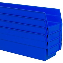 30120 Plastic Shelf Bins, Heavy Duty Storage Bins for Garage, Closet, and Dra…