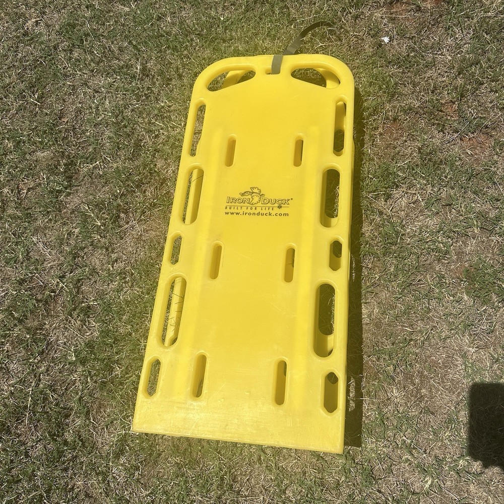 Iron Duck Ultra Space Save Folding Spinal Immobilization Backboard Yellow 72”
