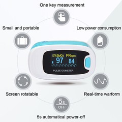 Finger Pulse Oximeter Blood Oxygen SpO2 Monitor Heart Rate Patient Monitor OLED