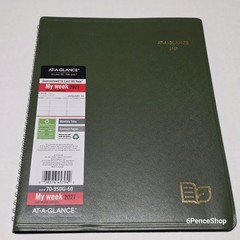 AT-A-GLANCE Recycled Weekly Monthly Appointment Books, 70950G6027 11 in. X 8-1/4