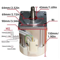 Permanent Magnet Servo Electric Control Kit Reducer Switch Brushless Motor