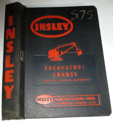Insley Excavator Crane 3-Post Parts Catalog Service Manual Binder (empty) No.629