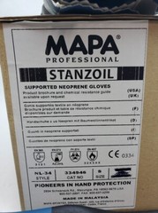 2 PAIRS – Mapa Stanzoil NL34 Rough Finish Neoprene Gloves, Size Small (6) (HR)